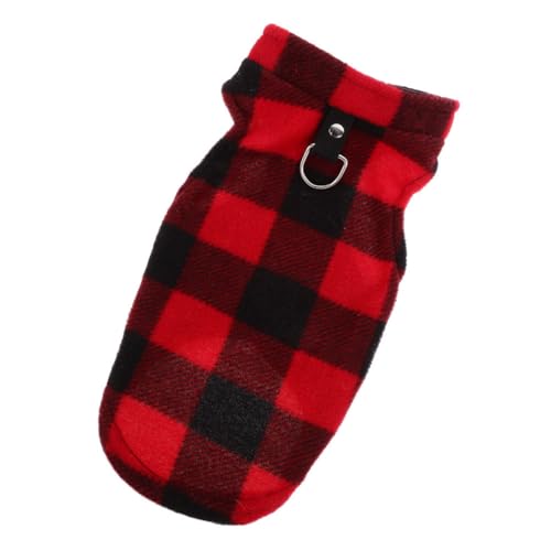 BESTonZON Hundeweste Fleece für Winter Winddichtes Warmes Outfit für Kleine und Mittelgroße Hunde Weste für Alltag Feiertage Rotes und Schwarzes Karomuster XL BESTonZON Hundeweste Fleece für Winter Winddichtes Warmes Outfit für Kleine und Mittelgroße Hunde Weste für Alltag Feiertage Rotes und Schwarzes Karomuster XL von BESTonZON