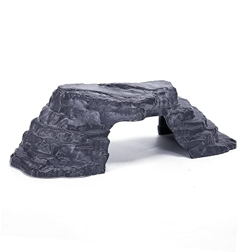 BESTonZON Imitation Stone Turtle Basking Für Schildkröten Langlebiges Aquarium Zubehör Mit Harzbrücke Und Klettermöglichkeiten Versteck Für Reptilien Im Terrarium von BESTonZON
