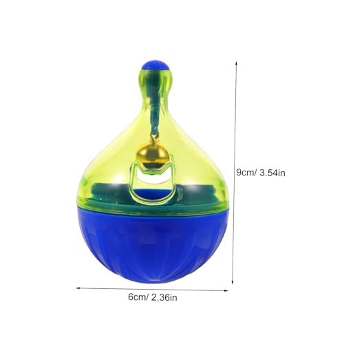 BESTonZON Interaktiver Katzenspielzeug Futterspender Tumbler Form Langlebig für Kleine Hunde und Katzen Automatischer Leckerli Spender gegen Langeweile Fördert Bewegung und Zufällige Farbe von BESTonZON