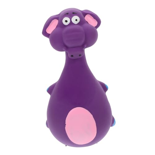 BESTonZON Interaktives Quietschendes Haustierspielzeug Aus Latex Stimuliertes Zahnspielzeug Für Lustiges Farbenfrohes Elefant Design von BESTonZON