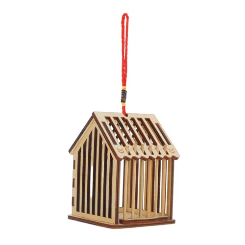 BESTonZON Holz Käfig Für Lebende Grillen Reptilien Hängend Heuschrecken Behälter Zucht Futter Box Lebensraum Halter Tragbar Anzeige Schmetterling Haus von BESTonZON