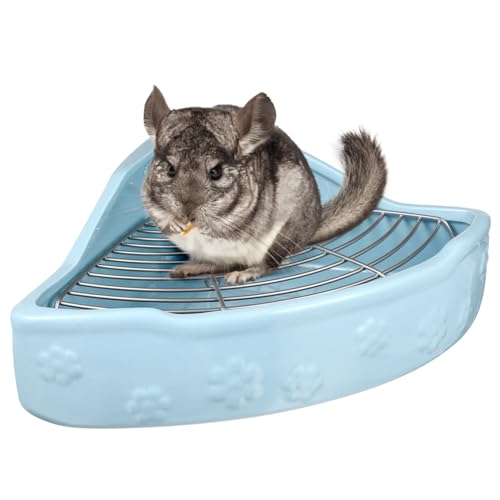 BESTonZON Kaninchen Keramik Toilette Meerschweinchen Haustier Töpfchen Blau Keramik BESTonZON Kaninchen Keramik Toilette Meerschweinchen Haustier Töpfchen Blau Keramik von BESTonZON
