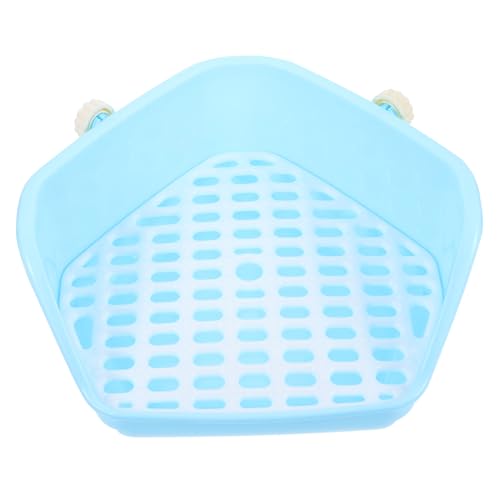 BESTonZON Kaninchen Toilette Ecktoilette aus Langlebigem Material für Kaninchen Meerschweinchen Chinchilla Hamster Kompakt Leicht für Wohnzimmer Garten und Töpfchentraining Kleiner von BESTonZON