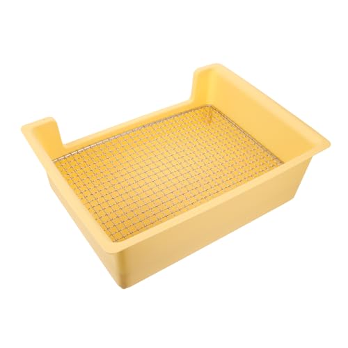 BESTonZON Kaninchen Toilette Rechteckige Katzentoilette für Kleintiere für Hamster Meerschweinchen und Kaninchen mit Sicherem Randdesign für und Sauberkeit von BESTonZON