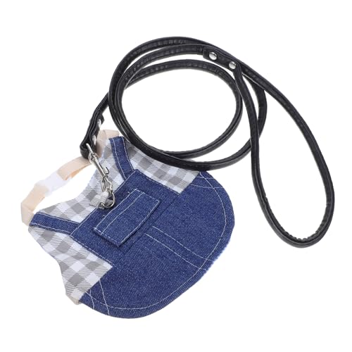BESTonZON Kaninchenkätzchengurt Katzen Accessoires kleines hundegeschirr Katzengürtel Katzenwestegurt Zubehör für Haustierhasen Bunny Vest -Geschirr kleines Katzengeschirr Stoff Blue von BESTonZON