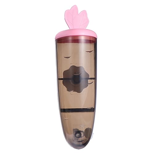 BESTonZON Kaninchentrinker Montiert Trinken Haustier Futterstelle Für Kaninchen Hase Brunnen Groß Isoliert Futterspender Wasserfontäne Heimtierbedarf Kaninchenwasserspender PVC Rosa von BESTonZON