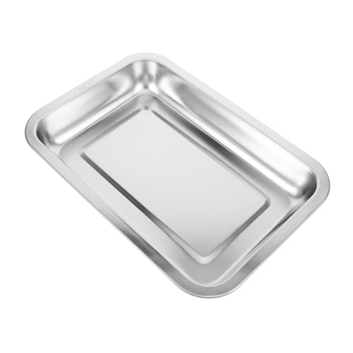 BESTonZON Kasten Katzentoilette Aus Edelstahl Drinnen Wurf Kätzchen Saubere Toilette Katzentoilette Mit Großem Fassungsvermögen Katzentoilette Für Den Haushalt Rostfreier Stahl Silver von BESTonZON