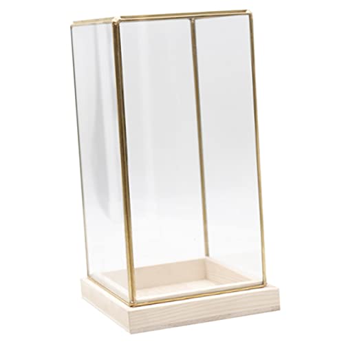 BESTonZON Kasten Messingglasabdeckung Orament Kerzenhalter Teelichthalter Glaskuppelabdeckung Modell Halter Brille Vitrine -hülle Vitrine Für Actionfiguren Organisator Aus Glas Hölzern BESTonZON Kasten Messingglasabdeckung Orament Kerzenhalter Teelichthalter Glaskuppelabdeckung Modell Halter Brille Vitrine -hülle Vitrine Für Actionfiguren Organisator Aus Glas Hölzern von BESTonZON