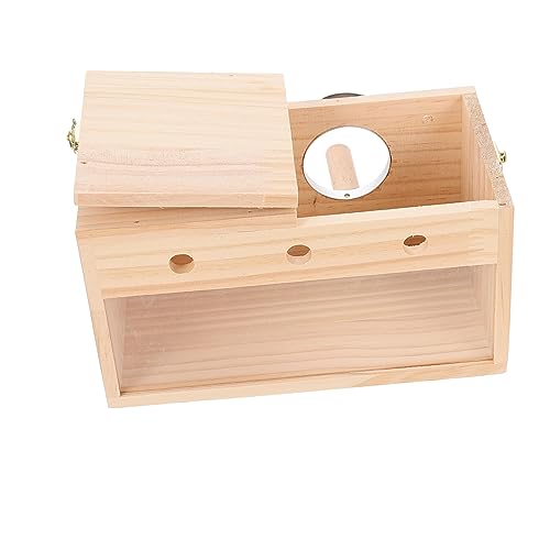 BESTonZON Kasten Papageien Zuchtbox Sittichkäfig Nest Verschleißfester Vogel Vogelzubehör Rastplatz Für Vögel Klein Vogelkäfige Für Sittiche Verschachtelung Vogelhaus Vogelversorgung Hölzern von BESTonZON