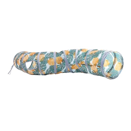 BESTonZON Katze Spieltunnel mit Ball Interaktives Katzenzubehör Polyester Katzenhöhle Katzenunterhaltung für Wohnungskatzen Kätzchenspielzeug Tunnel für Innenbereich von BESTonZON