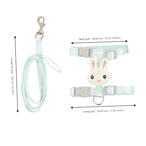 BESTonZON Katzen Geschirr mit Verstellbarem Weichem Nylon und Grünem Hasen Design Komfortables Brustgeschirr für Katzen Atmungsaktives Flexibles Katzengeschirr für Sicheres Spazierengehen BESTonZON Katzen Geschirr mit Verstellbarem Weichem Nylon und Grünem Hasen Design Komfortables Brustgeschirr für Katzen Atmungsaktives Flexibles Katzengeschirr für Sicheres Spazierengehen von BESTonZON
