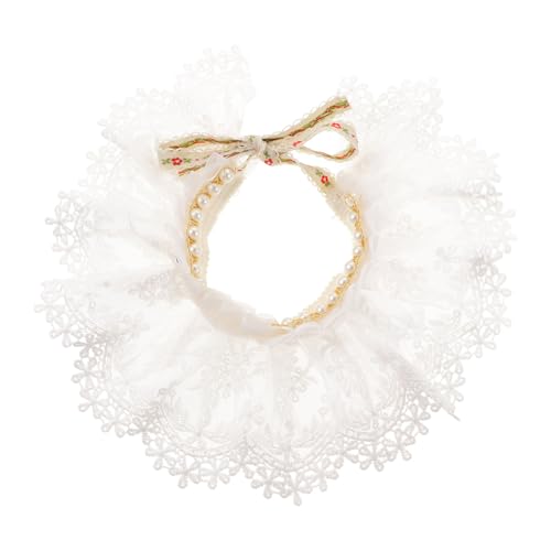 BESTonZON Katzen Spitzenhalsband Halsbekleidungs Zubehör für Haustiere Partys und Fotosessions Verstellbar und Komfortabel Cremefarben BESTonZON Katzen Spitzenhalsband Halsbekleidungs Zubehör für Haustiere Partys und Fotosessions Verstellbar und Komfortabel Cremefarben von BESTonZON