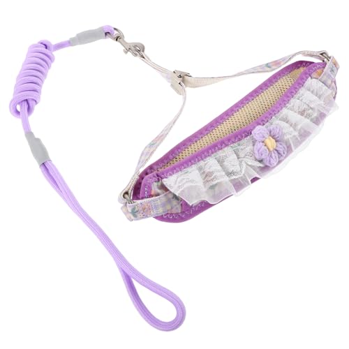 BESTonZON Katzen und Hundegeschirr Set Verstellbares Geschirr mit Leine für Kleine und Mittelgroße Haustiere Stilvolles Design für Sicheres Gassigehen und für Hunde Katzen und Kaninchen von BESTonZON