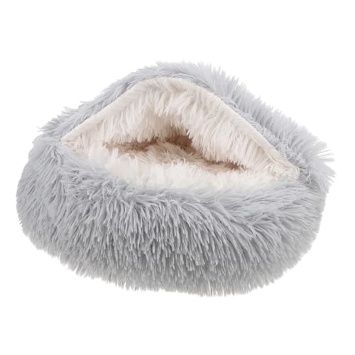 BESTonZON Katzenbetthöhle Kätzchen Schlafbett Flauschiges Katzen-wärmebett Katzen Wärmebett Flauschiges Ruhiges Katzenbett Winterkätzchen-höhlenbett Plüschkatzenbett Grau Pp Baumwolle BESTonZON Katzenbetthöhle Kätzchen Schlafbett Flauschiges Katzen-wärmebett Katzen Wärmebett Flauschiges Ruhiges Katzenbett Winterkätzchen-höhlenbett Plüschkatzenbett Grau Pp Baumwolle von BESTonZON