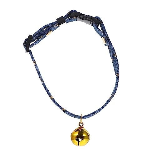 BESTonZON Katzenhalsband einstellbar Glocken reflektierend Nacken klein Kitten Halsband Silvester gastgeschenk Katze Krawatten verstellbare Kätzchen-Katzenkrawatte Stoff Golden von BESTonZON