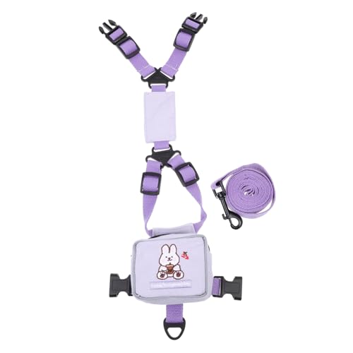 BESTonZON Katzenrucksackgeschirr mit Leine Verstellbares Atmungsaktives Katzengeschirr für Kleine und Katzen Hase für Outdoor Aktivitäten Anzulegen von BESTonZON