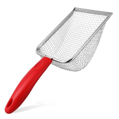 BESTonZON Katzenschaufel mit Feinem Mesh Effizientes Sifting Tool für Katzenstreu Ergonomischer Griff Praktischer Aufbewahrungsort Leicht zu Reinigen für Katzenbesitzer von BESTonZON