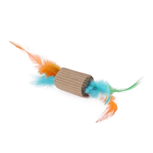 BESTonZON Katzenspielzeug Aus Wellpappe Mit Bunten Federn Krallenschleifspielzeug Für Katzen Und Kätzchen Umweltfreundliches Haustierzubehör Für Spaß BESTonZON Katzenspielzeug Aus Wellpappe Mit Bunten Federn Krallenschleifspielzeug Für Katzen Und Kätzchen Umweltfreundliches Haustierzubehör Für Spaß von BESTonZON