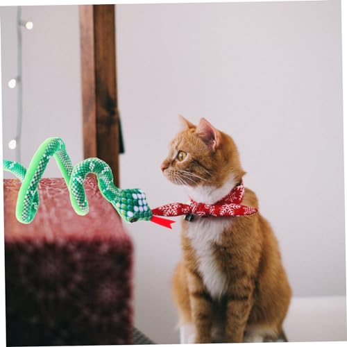 BESTonZON Katzenspielzeug Kauspielzeug mit Natürlicher Katzenminze Schlange Plüsch Interaktiv für Indoor Katzen und Kätzchen Leichtes Spielerisches Jagdtraining zur Beschäftigung und von BESTonZON