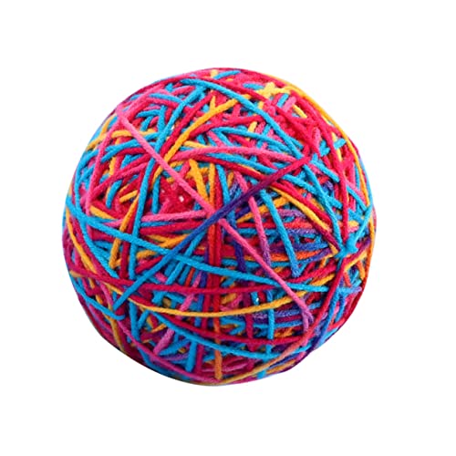 BESTonZON Katzenspielzeug Squeaky Ball Farbig Interaktiver Katzenspielball aus Robustem Beißfestes Kitten für Selbstständiges Jagdfähigkeiten von BESTonZON