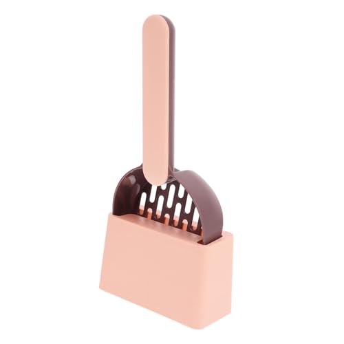 BESTonZON Katzenstreu Schaufel mit Halter Großer Scooper Kopf für Effiziente Ergonomischer Griff für Komfortables Handling Robustes Kunststoff Material Geeignet für Katzenklos Praktische von BESTonZON