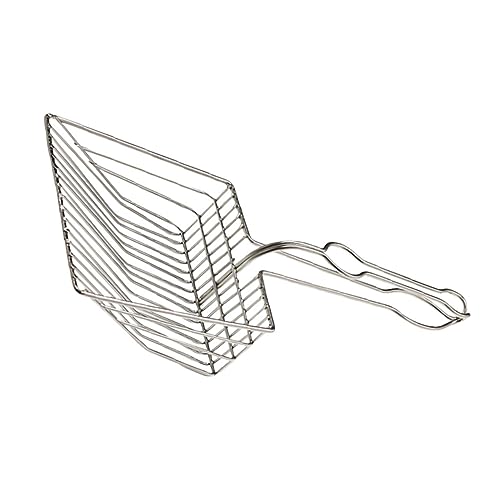 BESTonZON Katzenstreuschaufel mit Langem Griff Langlebig Rostfrei Ergonomisch für Effektive Aller Katzenstreuarten für Enge Ecken und Großen Schaufelbereich von BESTonZON