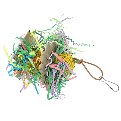 BESTonZON Kauspielzeug für Papageien Lagig aus Sicherem Material Dekoratives Vogelspielzeug für Cockatiels und Nymphensittiche Robust für Vogelkäfige von BESTonZON