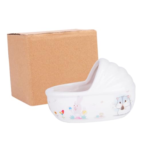 BESTonZON Keramik Hamster badewanne Niedliche Badewanne für Hamster Sicheres Keramisches Sandbad für Kleine Haustiere Kreatives Reinigungsbecken für Hamsterbäder und Zufällige Farbe von BESTonZON