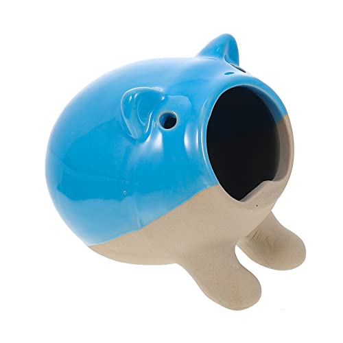 BESTonZON Keramik Hamsterhaus Mit Kühlung Cartoon Design Sicheres Und Langlebiges Nest Für Kleine Haustiere Für Spielaktivitäten von BESTonZON