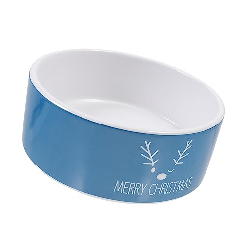 BESTonZON Keramik Katzenfutternapf Weihnachten mit Elchmotiv rutschfest Leicht zu Reinigen Vielseitig als und Wassernapf für Katzen Hunde und Kleine Haustiere Festliche Blaue Dekoration BESTonZON Keramik Katzenfutternapf Weihnachten mit Elchmotiv rutschfest Leicht zu Reinigen Vielseitig als und Wassernapf für Katzen Hunde und Kleine Haustiere Festliche Blaue Dekoration von BESTonZON