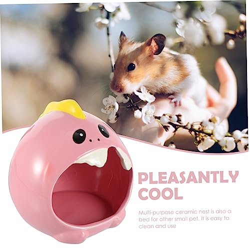 BESTonZON Keramisches Hamster Nest Cartoon Design Komfortables Und Schlafnest Für Kleine Haustiere Für Hamsterkäfige Und Winternutzung von BESTonZON
