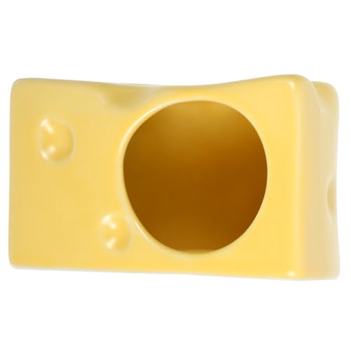 BESTonZON Keramisches Hamsterhaus im Käse Design Kühlendes Versteck für Kleine Haustiere Sicheres Schlafnest für Zwerghamster und Nager BESTonZON Keramisches Hamsterhaus im Käse Design Kühlendes Versteck für Kleine Haustiere Sicheres Schlafnest für Zwerghamster und Nager von BESTonZON