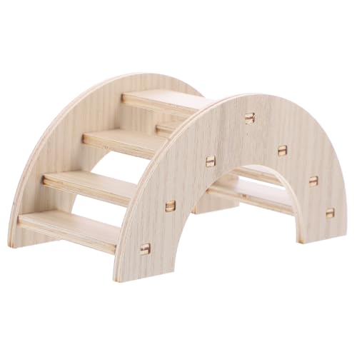 BESTonZON Kleine Holzbrücke für Hamster und Meerschweinchen Robust Vielseitig Einsetzbar Kletterspielzeug mit Treppen und Bogenbrückenfunktion für Käfigdekoration BESTonZON Kleine Holzbrücke für Hamster und Meerschweinchen Robust Vielseitig Einsetzbar Kletterspielzeug mit Treppen und Bogenbrückenfunktion für Käfigdekoration von BESTonZON