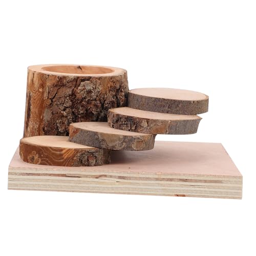 BESTonZON Kleine Tiere Kletterplattform aus Holz Hamster mit Futter Schale Natürliches Holz Beißfest für Hamster Meerschweinchen und Andere Kleintiere BESTonZON Kleine Tiere Kletterplattform aus Holz Hamster mit Futter Schale Natürliches Holz Beißfest für Hamster Meerschweinchen und Andere Kleintiere von BESTonZON