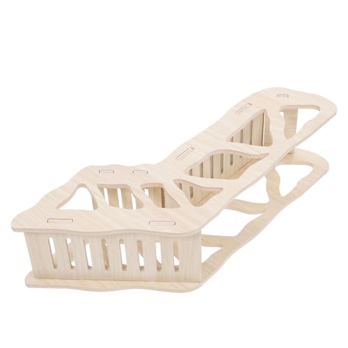 BESTonZON Kleine Tierleiter aus Holz für Hamster und Kleintiere Robust zum Klettern und Verstecken Gesundes Kauspielzeug Fördert Bewegung und Erkundung im Kleintierkäfig von BESTonZON