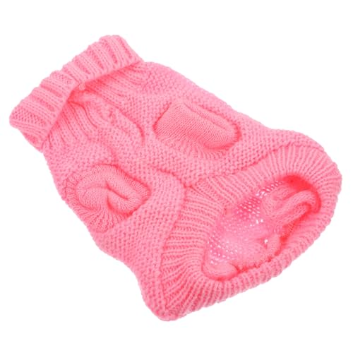 BESTonZON Kleiner Hundepullover mit Rollkragen Elastischer Wärmender Strickpullover für Welpen Outdoor Hundebekleidung in Rosa Bequem und Einfach Anzuziehen BESTonZON Kleiner Hundepullover mit Rollkragen Elastischer Wärmender Strickpullover für Welpen Outdoor Hundebekleidung in Rosa Bequem und Einfach Anzuziehen von BESTonZON