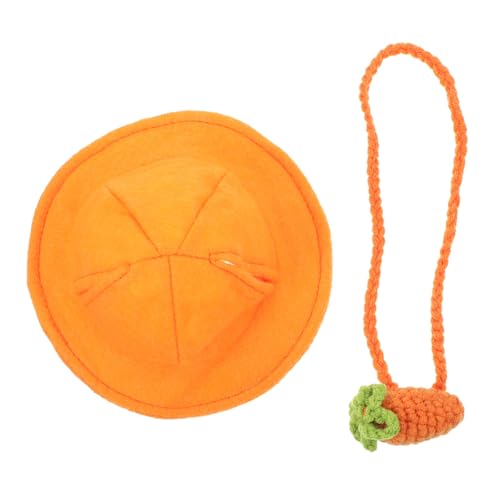 BESTonZON Kleines Hasen Kostümset mit Orangefarbenem Hut und Karotten Tasche für Haustier Kaninchen Modisch Leicht Festlich für Karneval Ostern Party und Fotoshooting BESTonZON Kleines Hasen Kostümset mit Orangefarbenem Hut und Karotten Tasche für Haustier Kaninchen Modisch Leicht Festlich für Karneval Ostern Party und Fotoshooting von BESTonZON