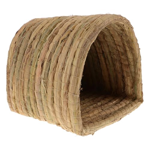 BESTonZON Kleines Haustierhaus Hamster Heu Coop Für Hühnerschlafbett Kleintierkäfig Gewebtes Nest Hühnerschlafhaus Hühnerstallnest Hühnerschlafnest Legen Haustiernest Stroh Green von BESTonZON