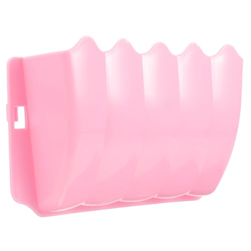 BESTonZON Kleintier Futterhalter aus Kunststoff Heuraufe für Kaninchen und Meerschweinchen Futterspender zur Abfallreduzierung Einfach zu Montierendes Außengehege Zubehör Rosa von BESTonZON