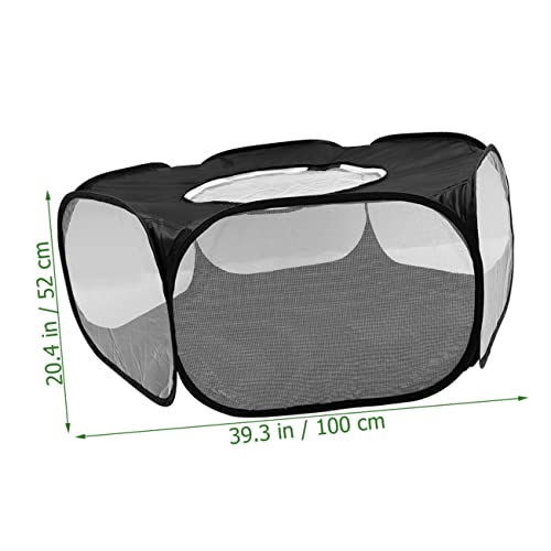 BESTonZON Kleintier Spielgehege mit Abdeckung Pop Up Montagedesign Tragbarer Hamster Auslauf Indoor Outdoor Haustier Spielplatz für Meerschweinchen und Kleine Tiere von BESTonZON