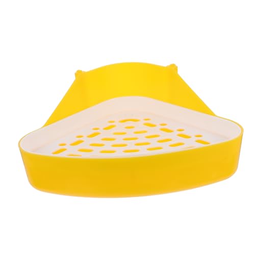 BESTonZON Kleintier Toilette aus Langlebigem Kunststoff Eckige Kaninchen Toilette mit Abnehmbarem rutschfest Leicht zu Reinigen Geeignet für Zwergkaninchen Meerschweinchen und Chinchillas von BESTonZON
