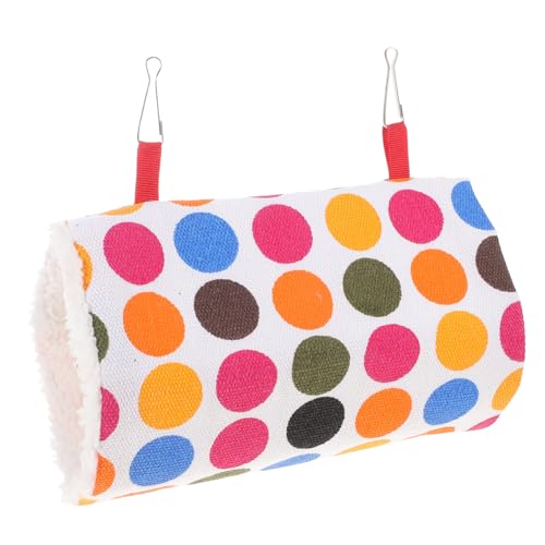 BESTonZON Kleintier Tunnel und Hängematte aus Hochwertigem Warmem Material Kleines Versteck für Hamster Meerschweinchen und Eichhörnchen Weicher Stofftunnel als Gemütliches Winternest von BESTonZON