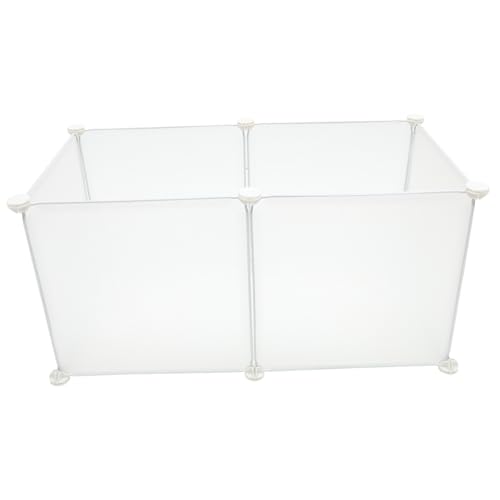 BESTonZON Kleintier freigehege Mattweiß Tragbarer und Leichter Mini tierlaufstall für Hamster Igel Kaninchen und Kleine Haustiere Einfach zu Montierender Sicherheitszaun für Innenbereiche von BESTonZON