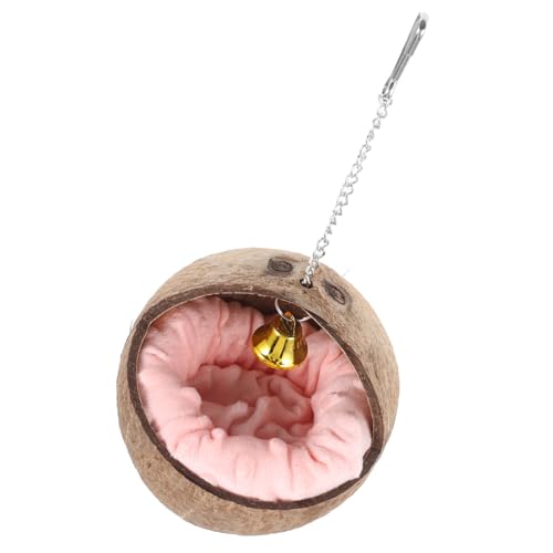 BESTonZON Kokosnussschalen Atmungsaktives und Verschleißfestes Hängesofa mit Warmem Pad für Papageien Hamster und Andere Kleintiere zu Installieren BESTonZON Kokosnussschalen Atmungsaktives und Verschleißfestes Hängesofa mit Warmem Pad für Papageien Hamster und Andere Kleintiere zu Installieren von BESTonZON