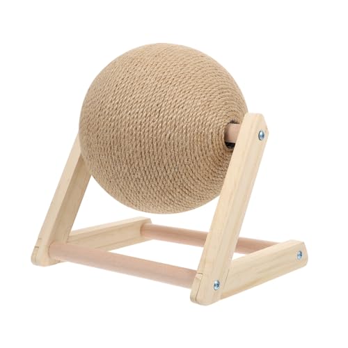 BESTonZON Kratzball Katzen Mittlere Stabile Kratzkugel für Katzenpflege und Krallenpflege Langlebiges Katzenzubehör für Katzen zu Hause und Tierbedarf in Khaki von BESTonZON