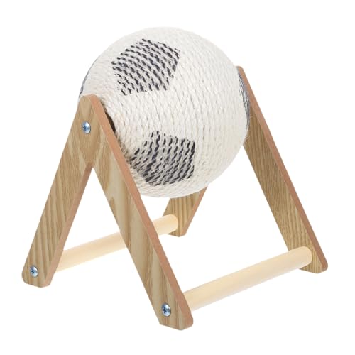 BESTonZON Kratzball aus Natürlichem Sisal für Katzen Interaktives zur Krallenpflege Drehbares Übungsrad für Kleine Katzen und Langlebig Stilvolles Accessoire für Zuhause von BESTonZON