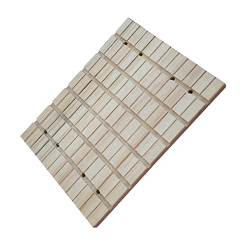 BESTonZON Kratzbrett für Hamster aus Natürlichem Holz Quadratisch mit Rillen für Kleine Haustiere Design für Käfigbefestigung zur Krallenpflege Beige BESTonZON Kratzbrett für Hamster aus Natürlichem Holz Quadratisch mit Rillen für Kleine Haustiere Design für Käfigbefestigung zur Krallenpflege Beige von BESTonZON