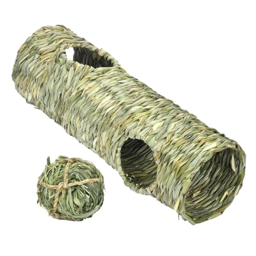 BESTonZON Kreativer Katzentunnel aus Strapazierfähigem Gras Teiligem Inklusive Timotheus grasball Interaktives Haustierspielzeug für Katzen Kaninchen und Kleintiere Indoor Outdoor Geeignet BESTonZON Kreativer Katzentunnel aus Strapazierfähigem Gras Teiligem Inklusive Timotheus grasball Interaktives Haustierspielzeug für Katzen Kaninchen und Kleintiere Indoor Outdoor Geeignet von BESTonZON