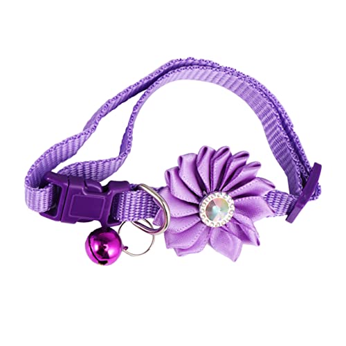 BESTonZON Kreatives Blumenhalsband für Haustiere mit Glocke Verstellbares Katzenglockenhalsband für Cat und Dog Perfektes Accessoire für Partys und Besondere Anlässe von BESTonZON