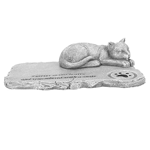 BESTonZON Kreatives Katzen Gedenkstein Für Haustiere Wetterfester Katzengrabstein Langlebig Und Liebevolle Erinnerung Steinfigur Für Garten Oder Grabstätte von BESTonZON